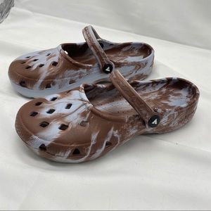 Airwalk Rubber MaryJane “crocs” Tie Dye Blue Brown
